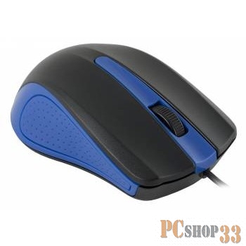 Мышь Oklick 225M черный/синий Мышь оптическая (1200dpi) USB (3but) 288233