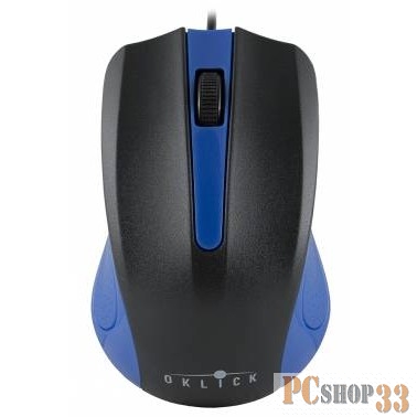 Мышь Oklick 225M черный/синий Мышь оптическая (1200dpi) USB (3but) 288233