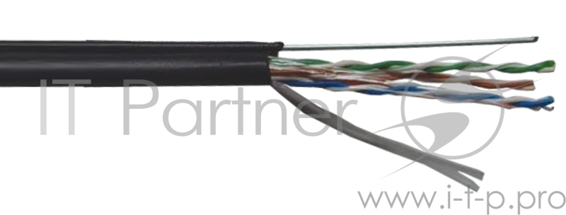 Кабель в.п. ШПД F/UTP кат. 5E 4 пары LDPE трос 1,2мм 305м ITK