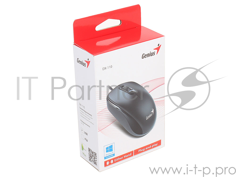 Мышь Genius DX-110 Green USB, Мышь оптическая, 1000 dpi, 3 кнопки 31010116105