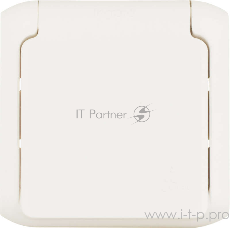 Электроустановочные изделия Legrand Legrand 782321 Розетка с заземлением без шторок IP44 (Белый)