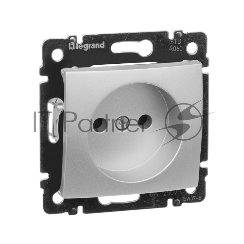 Розетка 2К 16А, алюм. Valena