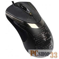 Мышь A4Tech F4 (Black) V-track, 400-3000dpi 5 mod, 7 кн, 160kb memory, 30G/sec, 125-1000hz USB, key 3ms 641840