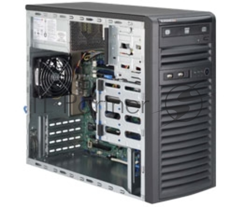 Сервер Supermicro SuperServer Mid-Tower SYS-5039D-i CPU(1) E3-1200v5/ noHS/ no memory(4)/ on board RAID 0/1/5/10/ internalHDD(4)LFF/ 2xGE/ 3xFH/ 1x300W Gold/ no Backplane