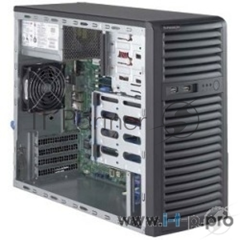 Сервер Supermicro SuperServer Mid-Tower SYS-5039D-i CPU(1) E3-1200v5/ noHS/ no memory(4)/ on board RAID 0/1/5/10/ internalHDD(4)LFF/ 2xGE/ 3xFH/ 1x300W Gold/ no Backplane
