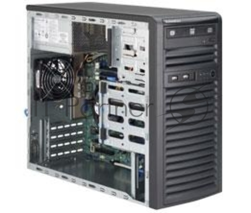 Сервер Supermicro SuperServer Mid-Tower SYS-5039D-i CPU(1) E3-1200v5/ noHS/ no memory(4)/ on board RAID 0/1/5/10/ internalHDD(4)LFF/ 2xGE/ 3xFH/ 1x300W Gold/ no Backplane