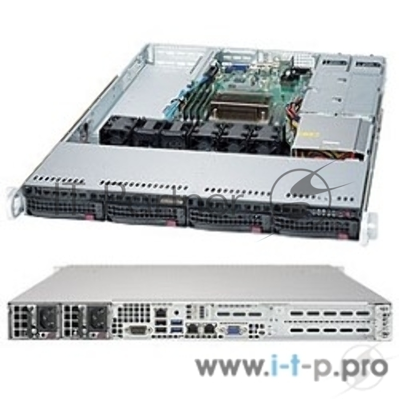 Сервер Supermicro Superserver SYS-5019S-WR, Single SKT, WIO, C236 chipset, 4 x DIMMs, 4 x 3.5