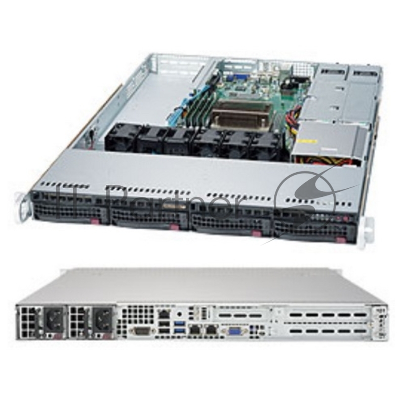 Сервер Supermicro Superserver SYS-5019S-WR, Single SKT, WIO, C236 chipset, 4 x DIMMs, 4 x 3.5