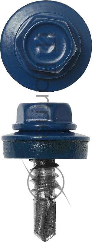 Саморезы для крепления кровель. матер. к метал. конструкциям Зубр цвет RAL 5005