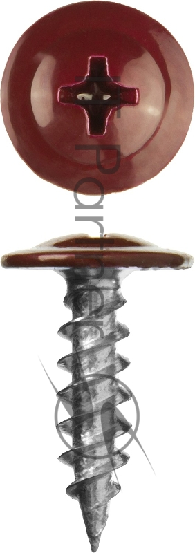 Саморезы Зубр с прессшайбой по листовому металлу до 0,9 мм, окрашенные в RAL-3005, PH2, 4,2x25 мм, 400шт 300191-42-025-3005