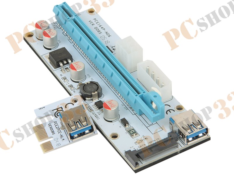 Переходник PCI-E x1->PCI-E x16 Espada EPCIeKit03