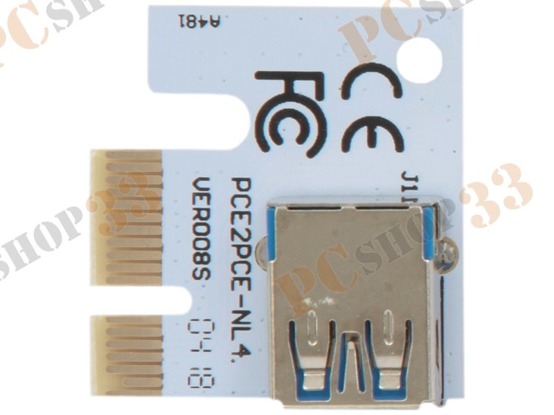 Переходник PCI-E x1->PCI-E x16 Espada EPCIeKit03