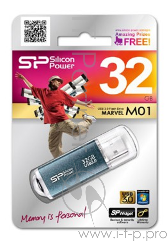 Носитель информации Silicon Power USB Drive 32Gb Marvel M01 SP032GBUF3M01V1B {USB3.0}