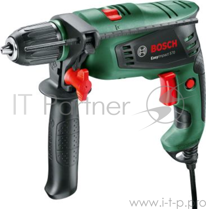 Дрель Bosch EasyImpact 570 0603130120, ударная (570Вт, 3000об./мин., 33000уд./мин., быстроз.) + кейс