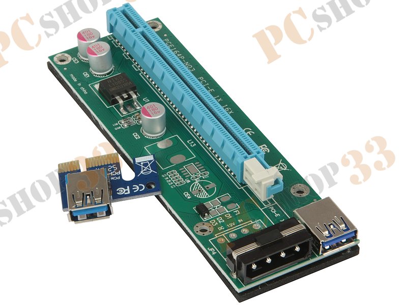 Переходник PCI-E x1->PCI-E x16 Espada EPCIeKit02