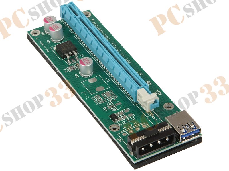 Переходник PCI-E x1->PCI-E x16 Espada EPCIeKit02