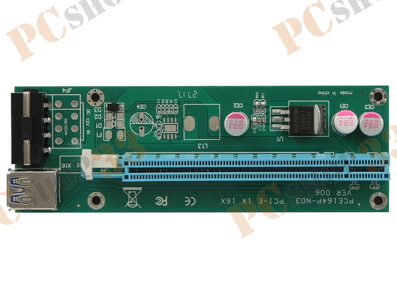 Переходник PCI-E x1->PCI-E x16 Espada EPCIeKit02