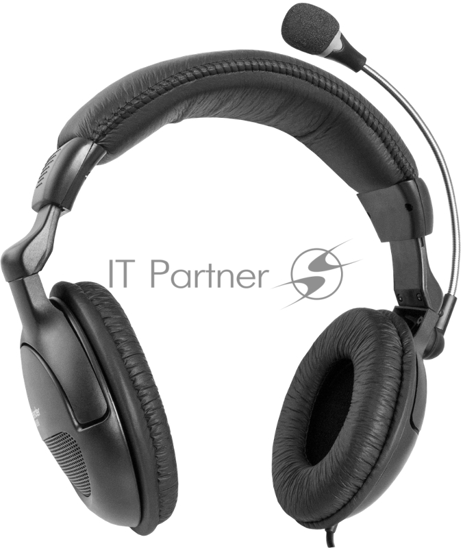 Наушники Defender HN-898 Гарнитура стерео, регулят. громк., 3м кабель 63898