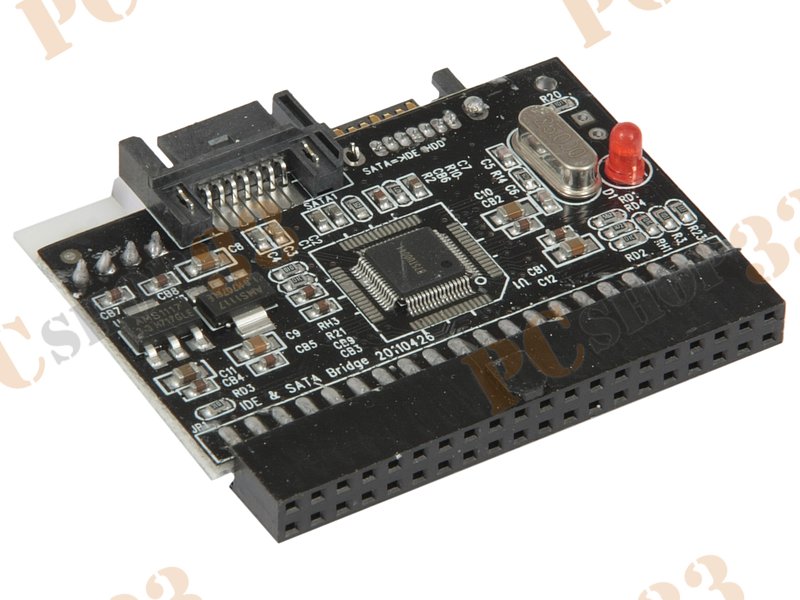 Переходник SATA<->PATA Espada SIIS, питание от разъема FDD