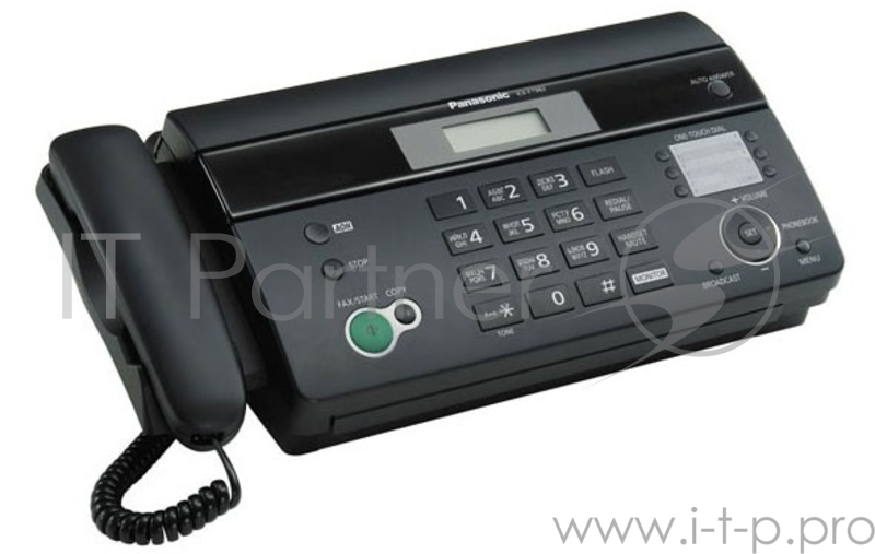 Факс Panasonic KX-FT982RU-B (черный) {термобумага, АОН, память 100 ном., автоподатчик 10 л., монитор}