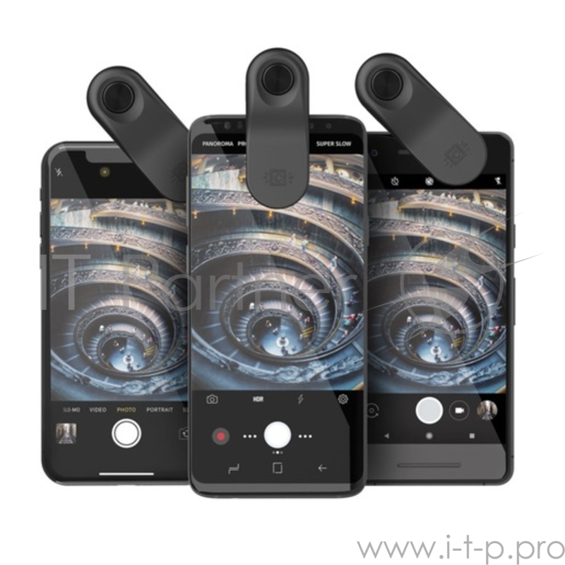 Набор линз Olloclip Multi-Device Fisheye + Super-Wide + Macro. Совместимость с большинством смартфонов.