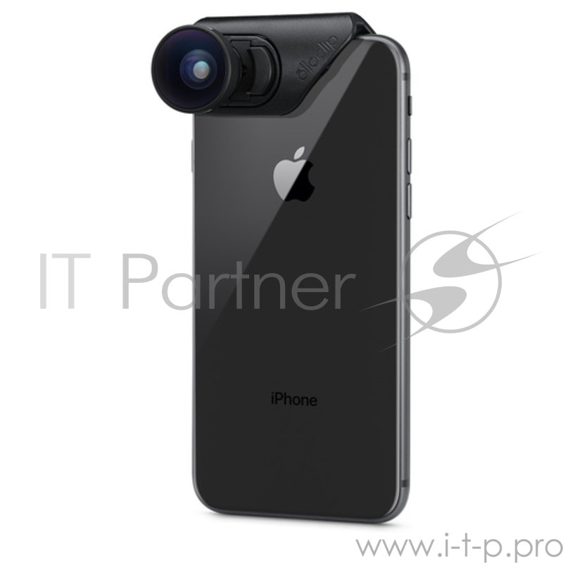 Линза Olloclip Super-Wide для iPhone 8/7 & 8/7 Plus, выполняет функцию широкоугольника (120°). Цвет черный.