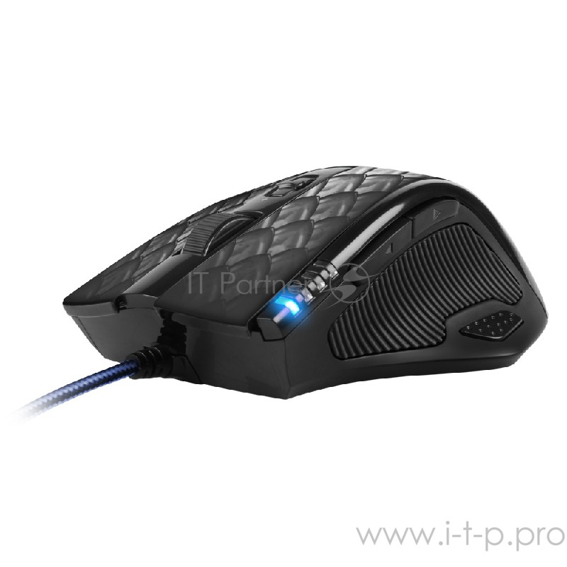 Игровая мышь Sharkoon Drakonia Black (11 кнопок, 8200 dpi, USB, синяя подсветка)