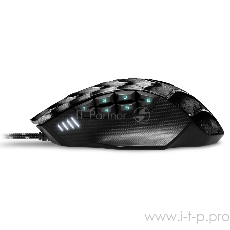 Игровая мышь Sharkoon Drakonia II Black (12 кнопок, 15000 dpi, USB, RGB подсветка)