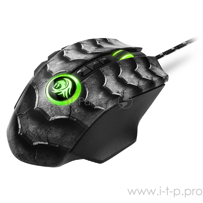Игровая мышь Sharkoon Drakonia II Black (12 кнопок, 15000 dpi, USB, RGB подсветка)