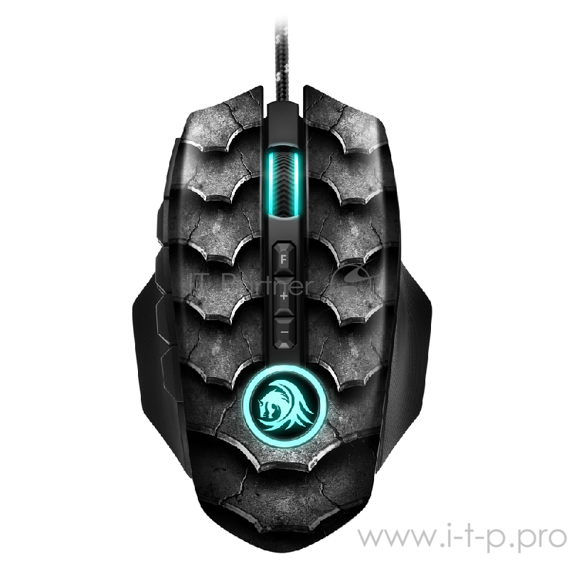 Игровая мышь Sharkoon Drakonia II Black (12 кнопок, 15000 dpi, USB, RGB подсветка)