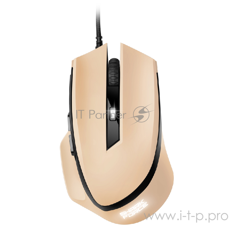 Игровая мышь Sharkoon SHARK Force cream white (6 кнопок, 1600 dpi, USB)