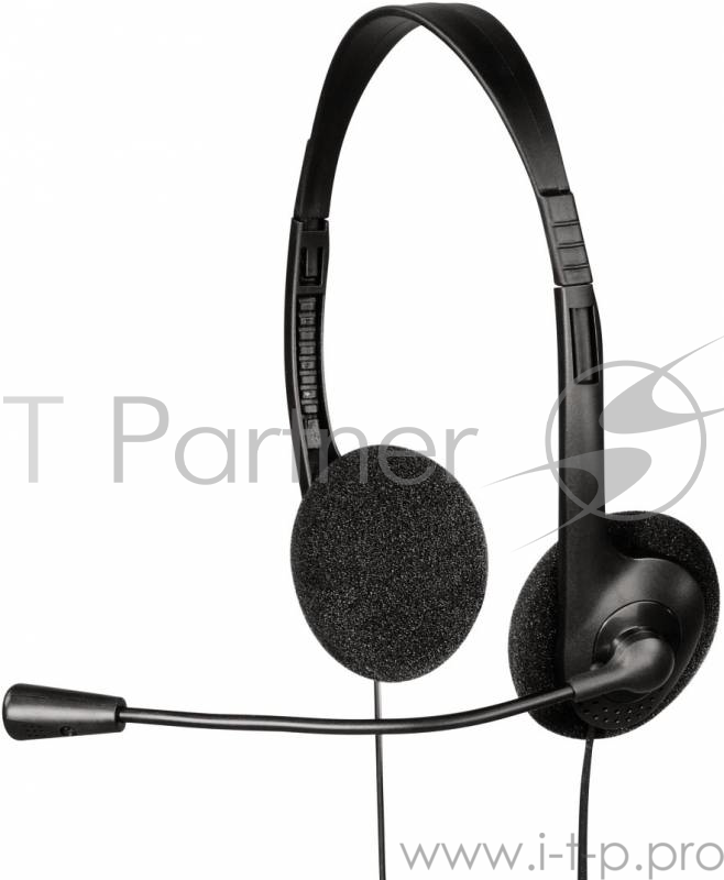 Наушники с микрофоном Hama HS-101 черный 1.7м накладные оголовье (00053999)