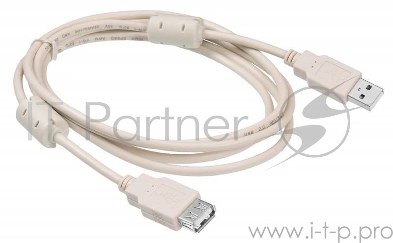 Кабель-удлинитель USB2.0 Buro USB2.0-AM-AF-1.8M-MG A(m)/A(f) (1.8м) феррит.кольца