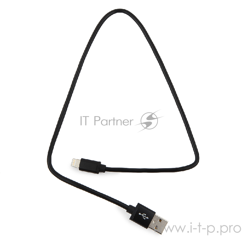 Кабель Cablexpert для Apple CC-S-APUSB01Bk-0.3M, AM/Lightning, серия Silver, длина 0.5м, черный, блистер