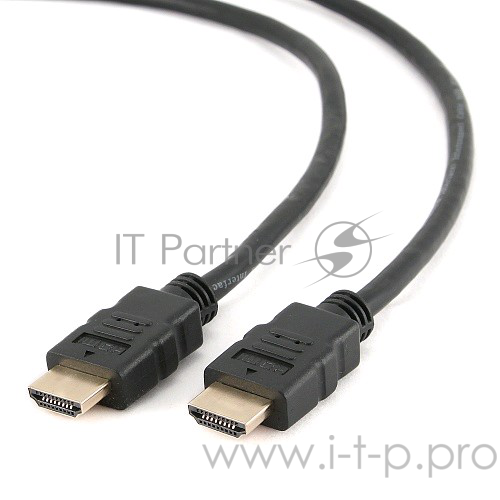 Кабель HDMI Gembird, 10м, v1.4, 19M/19M, черный, позол.раз., экран, пакет CC-HDMI4-10M