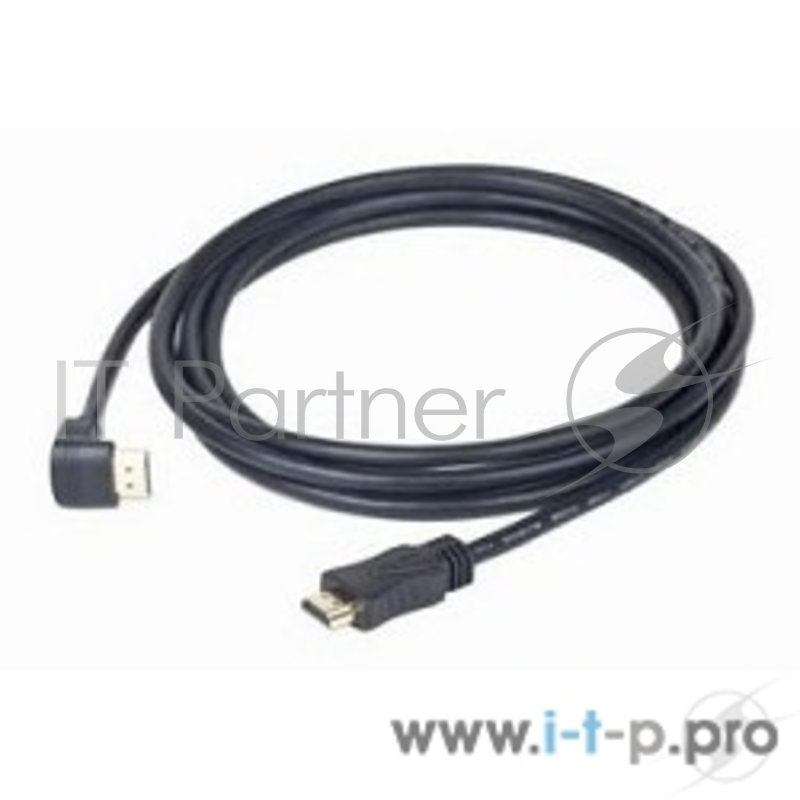 Кабель HDMI Gembird, 4.5м, v1.4, 19M/19M, угл. раз.,черный, позол.раз., экран, пакет CC-HDMI490-15