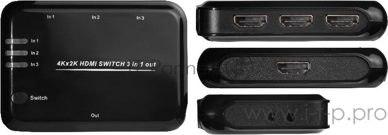 Greenconnect Переключатель HDMI 3 к 1 серия Greenline Greenconnect Переключатель HDMI 3 к 1 серия Greenline