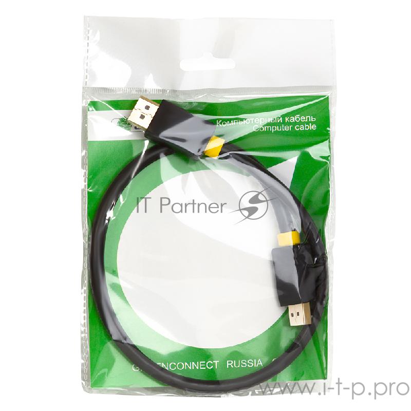 КабельGreenconnect10.0m DisplayPort v1.2, 20M/20M, черный, 28/28 AWG, 33-050535 Greenconnect Кабель 10.0m DisplayPort v1.2, 20M/20M, черный, 28/28 AWG, 33-050535