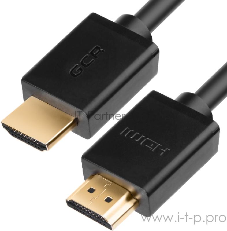 Кабель Greenconnect 7.5m HDMI версия 2.0, HDR 4:2:2, Ultra HD, 4K 60 fps 60Hz/5K*30Hz, 3D, AUDIO, 18.0 Гбит/с, 28/28 AWG, OD7.3mm, тройной экран, черный