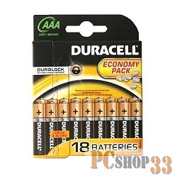 Батарейка DURACELL LR03-18BL BASIC AAA (18 шт. в упаковке)