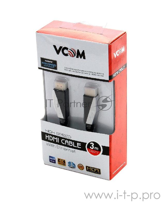 Кабель HDMI 19M/M,ver. 2.0, 4K@60 Hz 3m VCOM <CG577-3M>