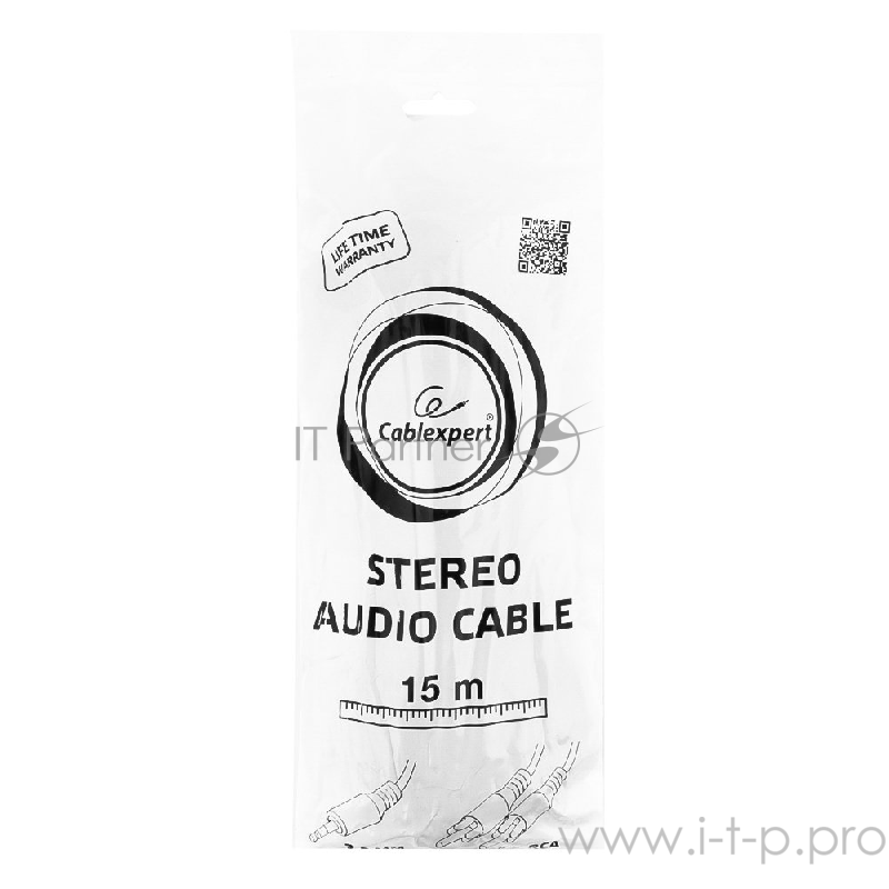 Кабель аудио Gembird, джек3.5 / 2xRCA, 15м CCA-458-15M