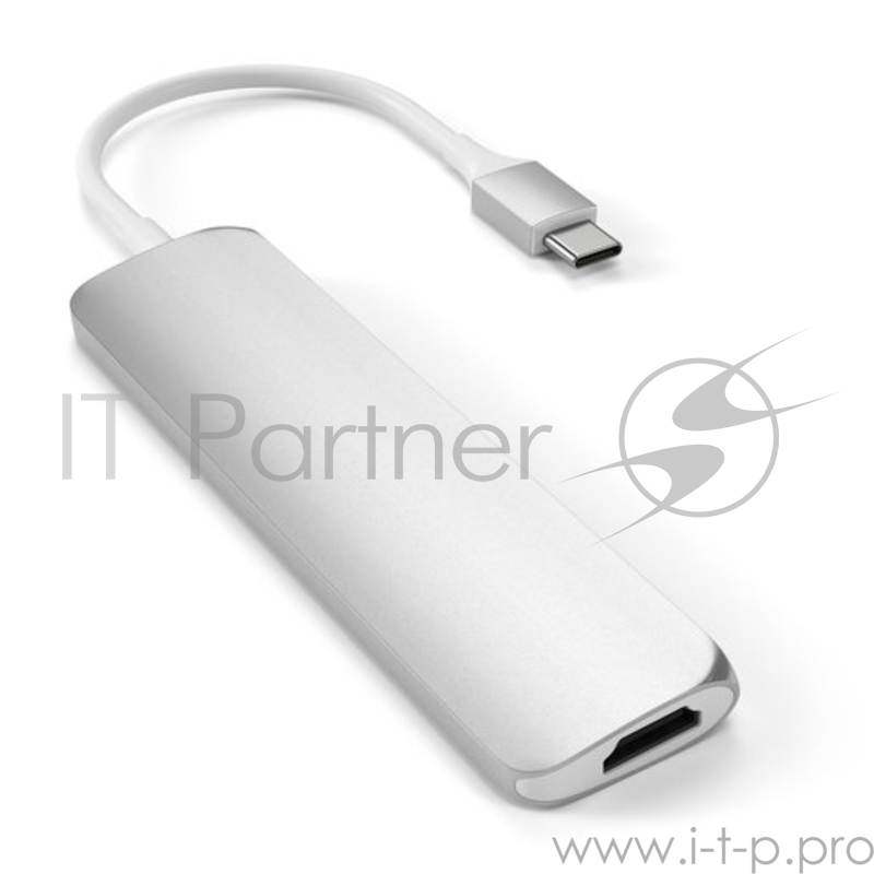 USB-C адаптер Satechi Type-C Slim Multiport Adapter V2. Интерфейс USB-C. Цвет серебристый.