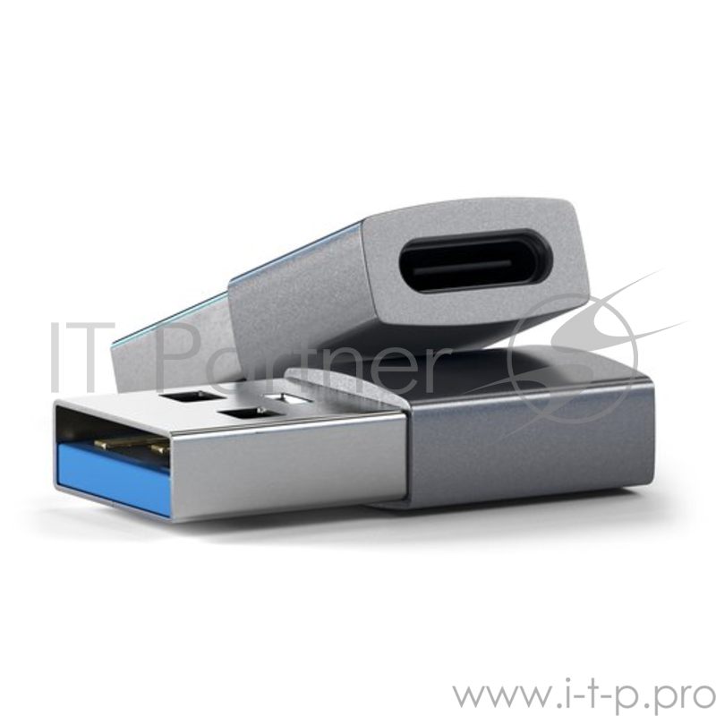 Адаптер Satechi USB Type-A to Type-C. Цвет серый космос.
