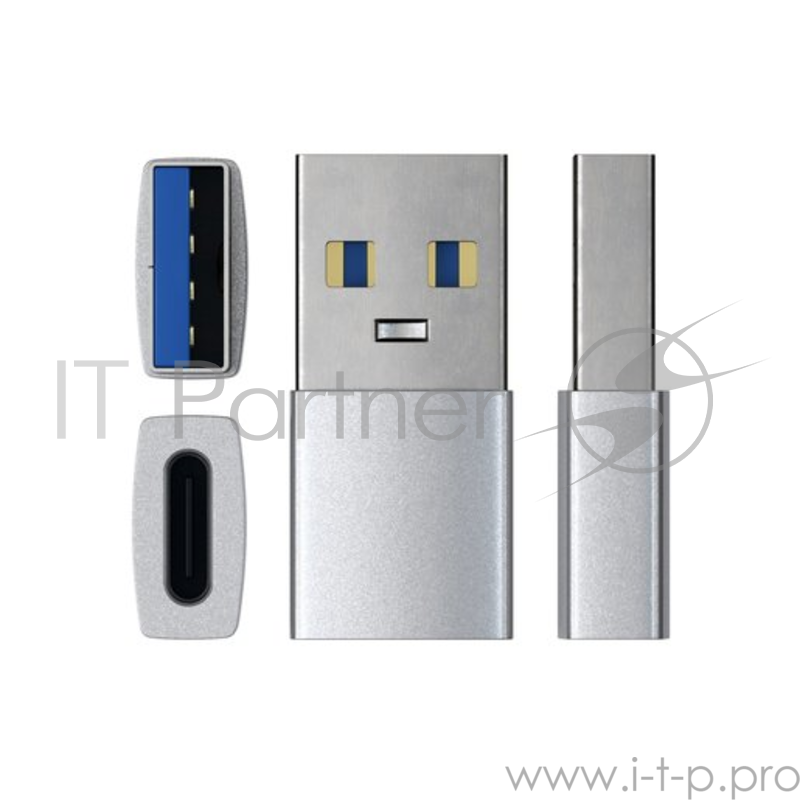 Адаптер Satechi USB Type-A to Type-C. Цвет серебристый.