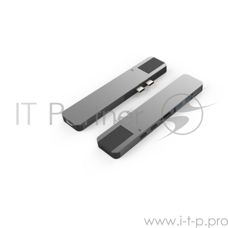 USB Хаб Hyper HyperDrive NET 6-in-2 Hub для USB-C MacBook Pro/Air. Порты: 2 х USB Type-C, 2 x USB 3.1, 4K HDMI, Gigabit Ethernet. Цвет серебряный.