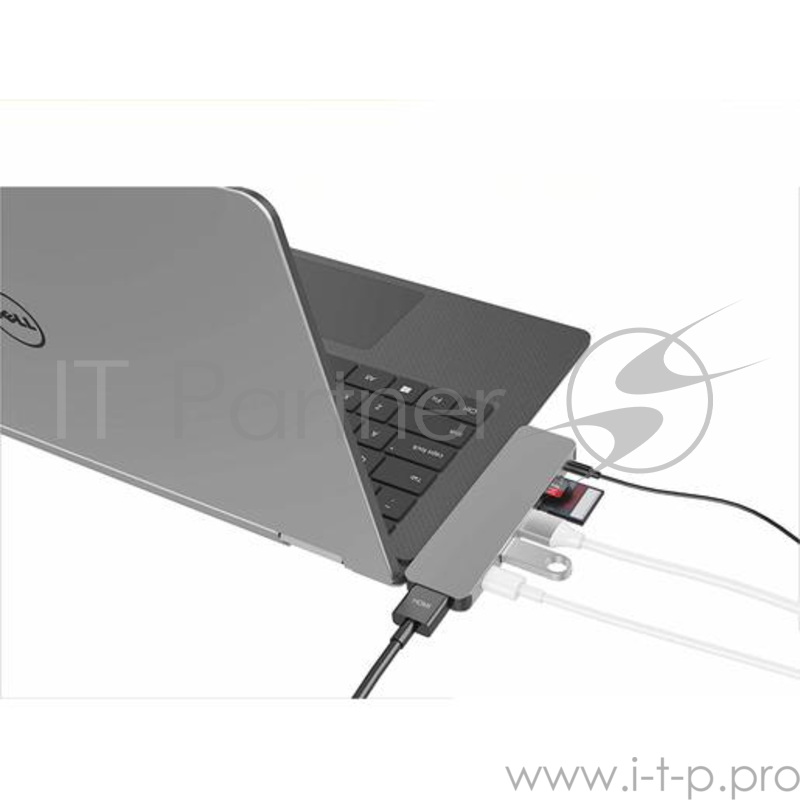 USB-хаб Hyper HyperDrive SOLO 7-in-1 Hub для Macbook и других устройств с портом Type-C. Порты: 4K/30Hz HDMI, USB-C Power Delivery, 2 x USB-A, Micro SD, SD, 3.5mm AUX. Цвет серый космос.