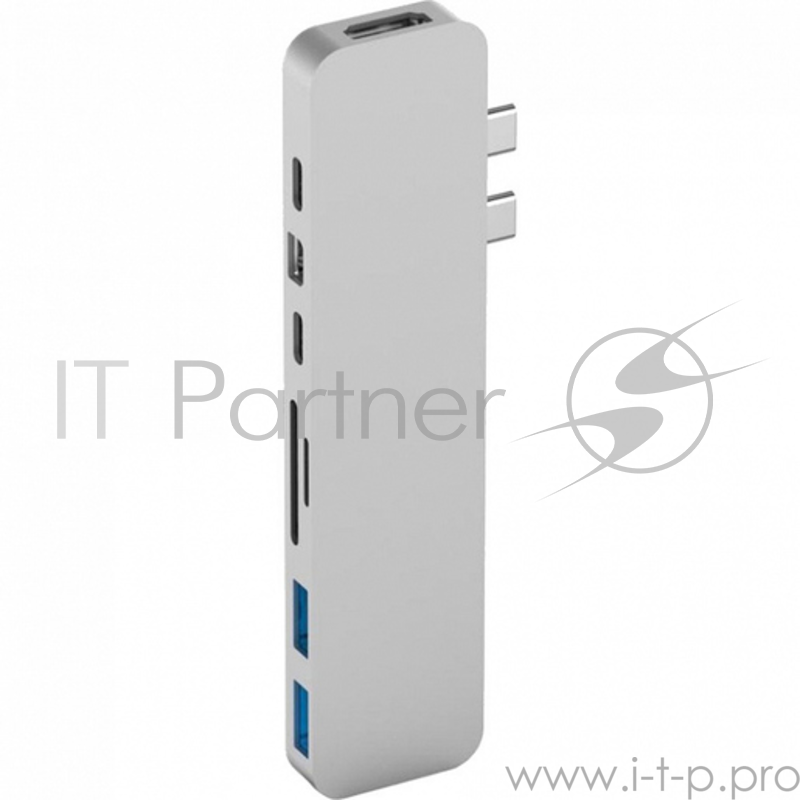USB Хаб Hyper HyperDrive PRO 8-in-2 Hub для USB-C MacBook Pro/Air. Порты: HDMI, 2 x USB-A, Micro SD, SD, 2x USB-C Power Delivery, Mini DisplayPort. Цвет ссеребряный.