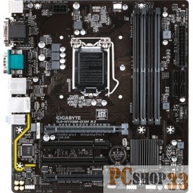 Материнская плата Gigabyte GA-H110M-D3H R2 RTL {Socket 1151, iH110, 4*DDR4, 2*PCI-E, SATA 6Gb/s, 8ch, GLAN, USB3.1, D-SUB + DVI-D + HDMI + DP, mATX}