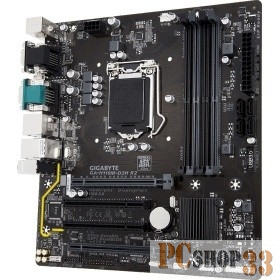 Материнская плата Gigabyte GA-H110M-D3H R2 RTL {Socket 1151, iH110, 4*DDR4, 2*PCI-E, SATA 6Gb/s, 8ch, GLAN, USB3.1, D-SUB + DVI-D + HDMI + DP, mATX}